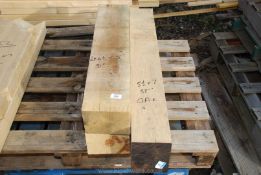 Two lengths of Oak 6 1/2'' x 5'' x 31'' and another piece of Oak 5 1/2'' x 7'' x 38''.