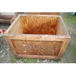 A large Wooden crate (no lid) 42" x 32" x 30".