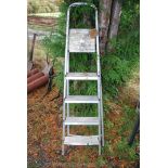 A five step aluminium Step ladder.