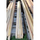 14 lengths of softwood batten 2'' square x 110'' long