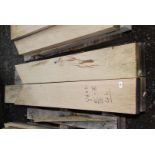 Four lengths of Oak 8 1/2'' x 2'' : 2 x 51'' long, 1 x 62'' long and 1 x 70'' long.