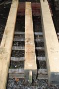 Oak timber 6 1/2'' x 7 3/4'' x 97'' long.