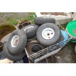 A quantity of Wheelbarrow/Sack Truck/Buggy wheels & tyres.