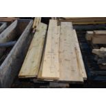 A quantity of Glueland timber 8'' x 1 3/4'' from 47'' to 80'' long.