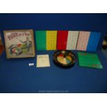 A 1930's "Poulette" Roulette game with contents (no ball)