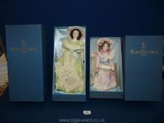 Two Royal Doulton Heirloom Dolls including Lords Limited Edition, boxed 15'' tall and Pink Ribbons,