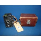 A circa 1932 - 1934 Franke & Heidecke Standard Rolleiflex 6x6 K2 6RF 620 Twin Lens Reflex Camera
