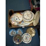 A quantity of display plates including Royal Worcester 'Celebration 2001' and 'Christmas Day',