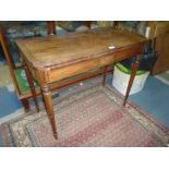 A Victorian flap-over Card Table,