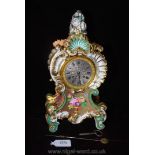 Attributed to Jacob Petit, a mid-19th century, Napoleon III, porcelain mantle clock,