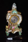 Attributed to Jacob Petit, a mid-19th century, Napoleon III, porcelain mantle clock,
