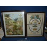 Two early 20th c. religious Prints in oak frames.