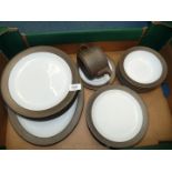 A Hornsea 'Palatine' part Dinner service to include a meat plate, six dinner plates,