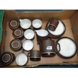 A Hornsea 'Contrast' 1978 part Tea/coffee service to include three cups,