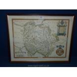 A 'Saxon's map of Herefordshire 1577' printed in 1964,
