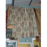 A pair of Sanderson curtains, 86'' drop x 126'' wide with a matching single curtain,