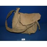 A canvas WWII shoulder bag.