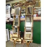 Theodore Alexander Furniture Company: a pair of high quality mirrored display Shelves,
