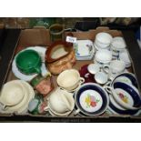 A quantity of china including Royal Doulton character jug, small Beswick character jug,