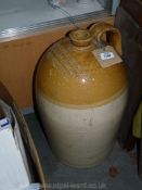 A large Price of Bristol stoneware wine Flask marked Williams & Boden, Wine and spirit merchants,