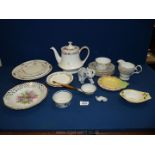 A quantity of china to include Crown Staffordshire tea plates,