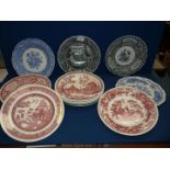 A quantity of Spode dinner and wall plates including three year plates 2001, 2002 and 2003,