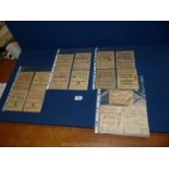 Fifteen individual early 1950's railway wagon 'Welsh Walfields' steam era tickets.