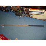 A Lewis and Wilson Snooker/Billiard Cue, 57'' long with original makers label.