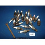 A collection of spark plugs c. 1950's/1960's for classic cars.