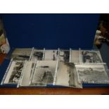 Thirteen British official 1940's War Office black & white photographs 10" x 8" approx.