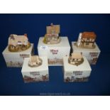 Five boxed Lilliput Lane Cottages including 'Tanners Cottage', 'Riverview','Oatley keep,