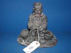 "The Rope Winder" by Welsh sculptress Ezzelina Jones (1921-2012), a clay model for a bronze.