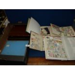 A quantity of stamp stock books including New Zealand, Italy, Bahamas,