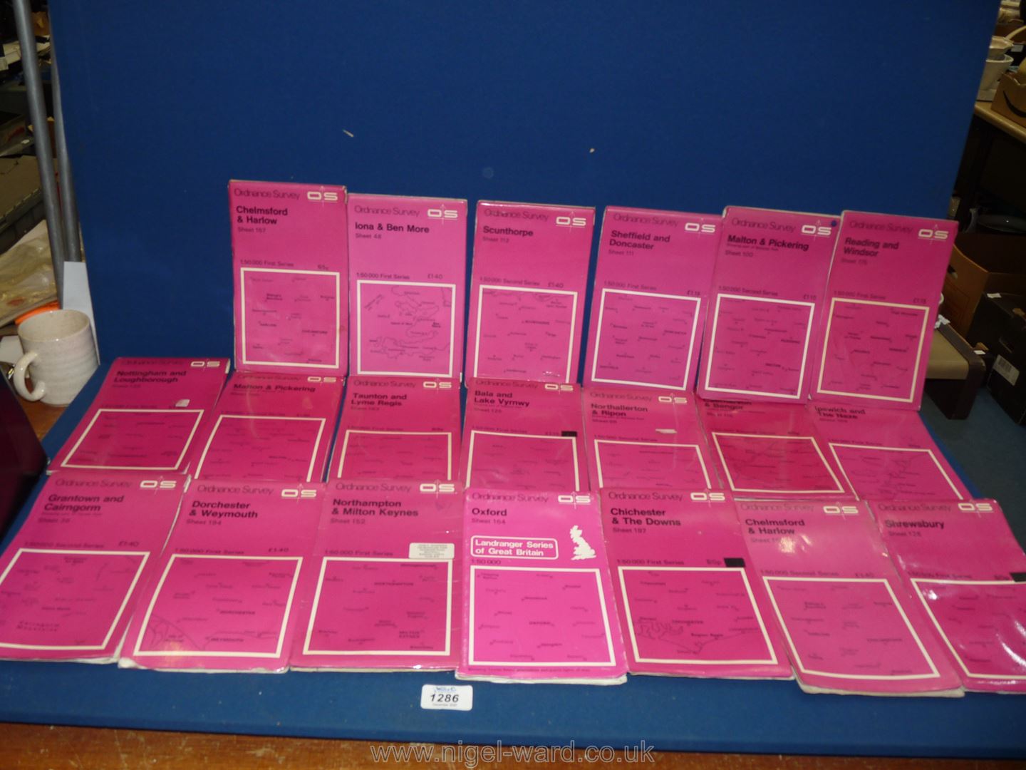 Twenty Ordnance Survey Maps.