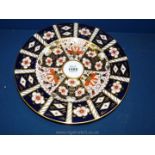 A Royal Derby Imari style pattern plate, 10 1/2" diameter.