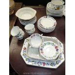 A quantity of Adams dinner and tea ware including meat plate, vegetable dish (no lid),