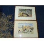 Two signed Watercolours of Indian village life.