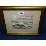 A watercolour ''Seascape'', signed Helen Schepens-Kraus.