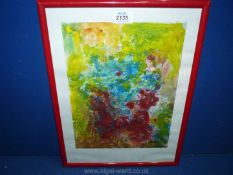 An abstract Oil painting, signed A. Rottenberg.
