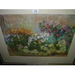 A framed and mounted flower study in pastel by Roy Able, signed lower right, 31 3/4" x 25 1/2".