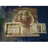 A small quantity of Egyptian paintings on Papyrus.