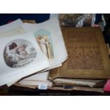 A box containing quantities of The Magazine of Art, loose etchings and pictures, etc.