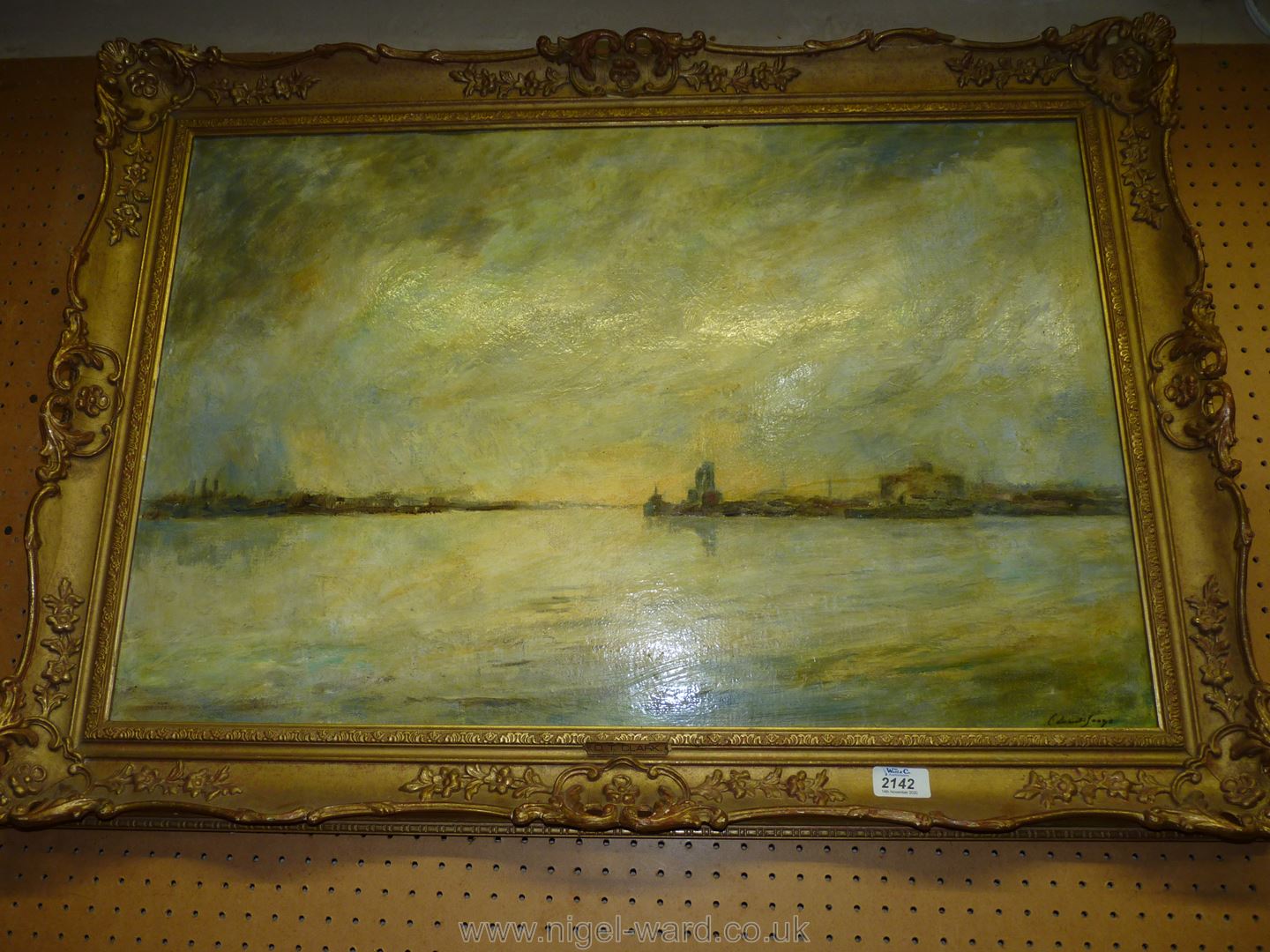 A framed oil on board attributed to Edward Seago, apparently entitled "Rain Clouds over Le Havre", - Image 2 of 10