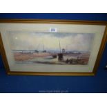 A framed and mounted Watercolour entitled 'Foreshore, Isle of Wight',