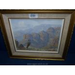 An oil on canvas of a South African scenery, signed Frans Venter, 13" by 11".