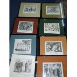 ''The British Character'' by Pont, eight framed Punch cartoons.