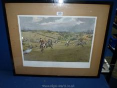 A large fox hunting Print by Lionel Edwards "The Pytchley".