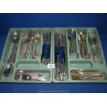 An epns AI Sheffield England twelve place setting Cutlery set including fish knives and forks,