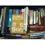 A box of books to include Locomotion, Kings and Queens, Christian Jacq novels, etc.