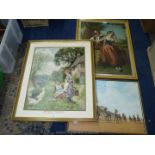 A framed C.W. Vittitow horse racing, limited edition Print, no.